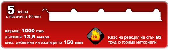 Сандвич панели Roof PUR 5 полеуретан